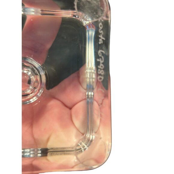 Kosta Boda *WARFF* Signed Swedish Art Glass Ice Block HEAVY Candle Holder 3"x3" - Picture 4 of 13